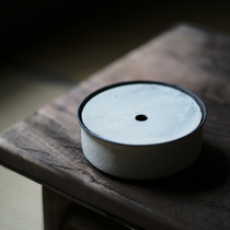  In the early days Lotus Hall Songfengshe Cheng Weis hand-made clay pot round hole tea tray powder diversion water storage dry bubble table
