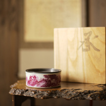  In the early days Lotus Hall hand-made agate red pot tin pot clay dry brewing table tea tray