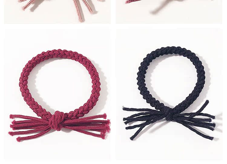 Phiên bản màu của Nhật Bản và Hàn Quốc kết hợp màu xoắn band vòng đeo tay bằng cao su dây da đậm trường hợp Hàn Quốc đầu dây tóc dây tóc phụ kiện tóc buộc tóc - Phụ kiện tóc trâm cài tóc cổ trang