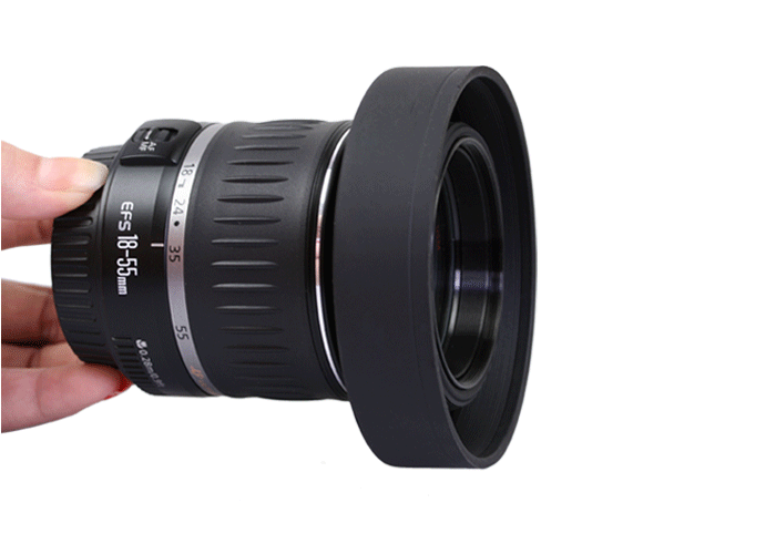 SLR vít có thể thu phụ tùng ống kính mui xe cao su mềm 49 52 62 67 58 77mm - Phụ kiện máy ảnh DSLR / đơn balo máy ảnh benro