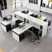 Office desk and chair combination 24-person double financial desk staff office card holder office screen computer desk