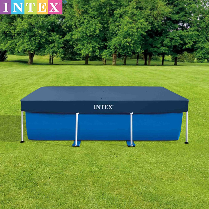 Original INTEX square pipe frame swimming pool cover cloth pool cover dust cover rain cloth thickened