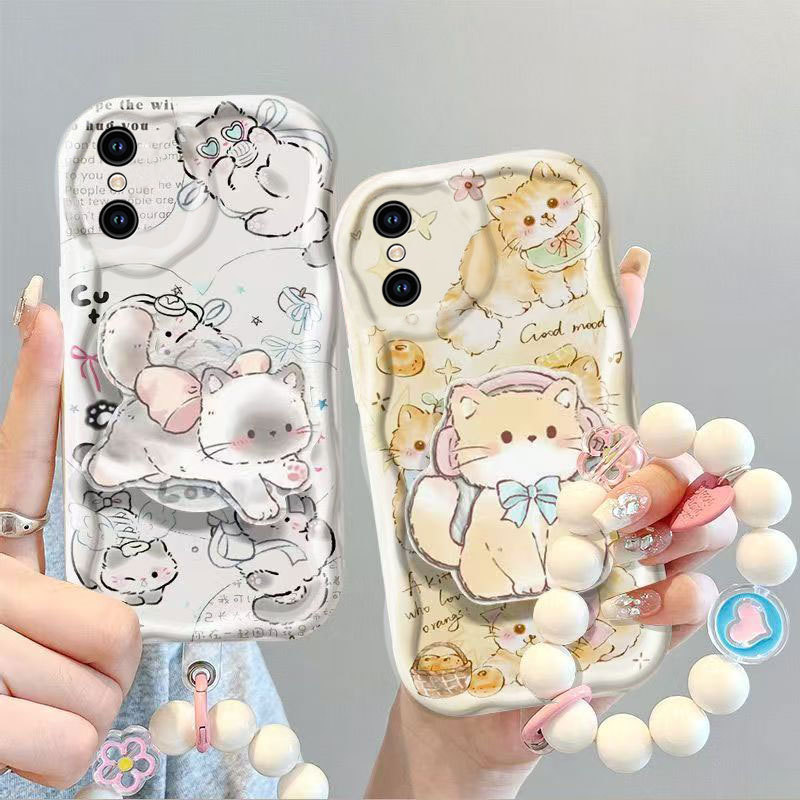 Cute Cartoon Kitten Suitable for Apple X, Super Popular in Autumn and Winter, Apple Xr Student Silicone Mirror, Apple XS Stand, Full Coverage, Apple XS Max Cute Simple Female Case Cute Cartoon Kitten Suitable for Apple X, Super Popular in Autumn and Winter, Apple Xr Student Silicone Mirror, Apple XS Stand, Full Coverage, Apple XS Max Cute Simple Female Case