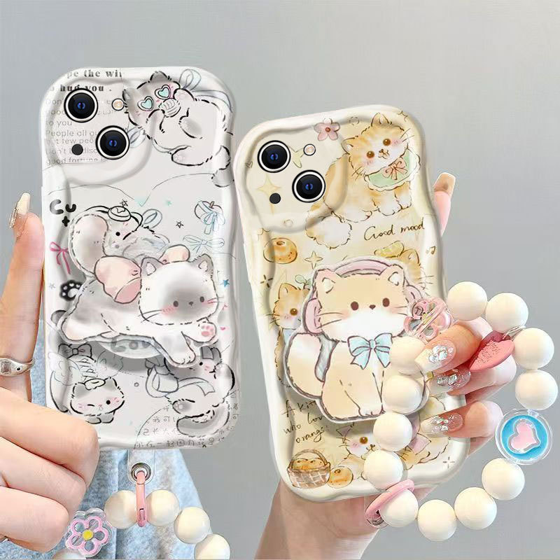 Cute Cartoon Kitten Suitable for Apple 13, Super Popular in Autumn and Winter, Apple 13 Mini Student Silicone Mirror, Apple 13 Pro Stand, Full Coverage Apple 13 Pro Max, Cute and Simple Female Style Case Cute Cartoon Kitten Suitable for Apple 13, Super Popular in Autumn and Winter, Apple 13 Mini Student Silicone Mirror, Apple 13 Pro Stand, Full Coverage Apple 13 Pro Max, Cute and Simple Female Style Case