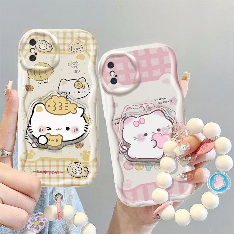 Cute Fish and Cat Trendy Design Suitable for Apple X Student Model Silicone Apple Xr Shockproof Stylish Apple XS Cute Stand Apple XS Max Protective Case Phone Cover