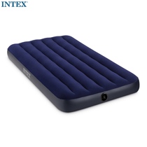  Original INTEX luxury striped flocking single large inflatable mattress air cushion bed tent camping mat