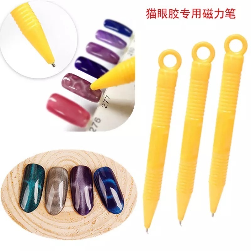 Manicure Yellow Magnetic Pen Cat Eye Stroke Flower Pen Powerful Cat Eye Magnet Pen Manicure Shop Cat Eye Gel Special Tool - Taobao