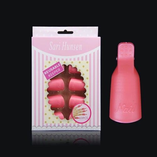 10pcs manicure remover clip phototherapy nail polish glue crystal clip nail remover artifact tool set towel cotton