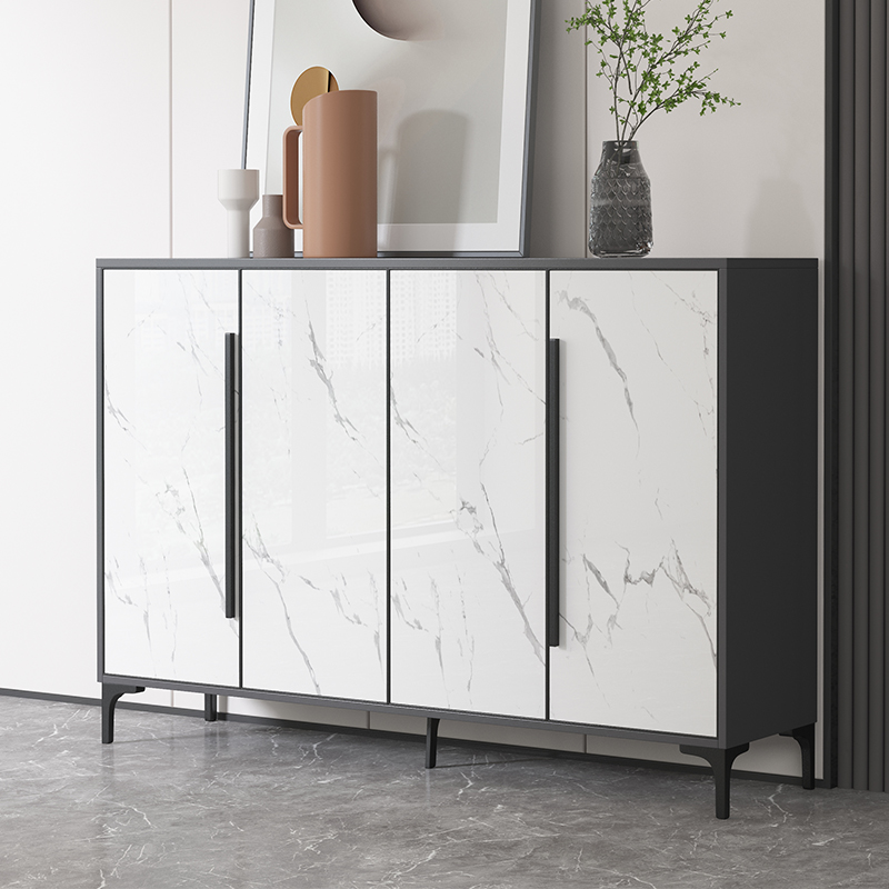 All aluminum alloy shoe cabinet home door light luxury gray outdoor balcony sunscreen waterproof locker foyer cabinet customization