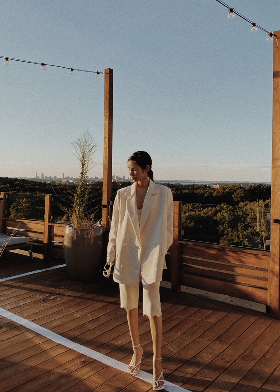 Clearance Tthouse Exclusive Seen·H Design Suit Heavy Craftsmanship Double-Breasted Suit with Quarter-Length Pants Set