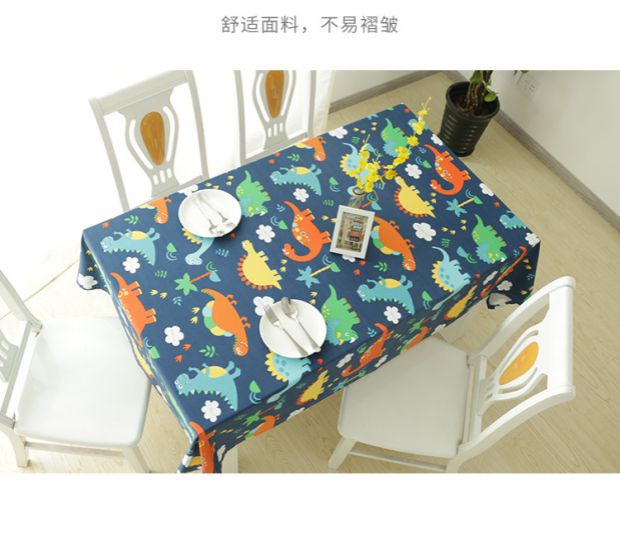 Phim hoạt hình văn học khăn trải bàn bằng vải cotton và vải lanh nhỏ tươi hiện đại cá tính vải bàn Châu Âu bàn cà phê vải dày hình chữ nhật - Khăn trải bàn khăn trải bàn trà