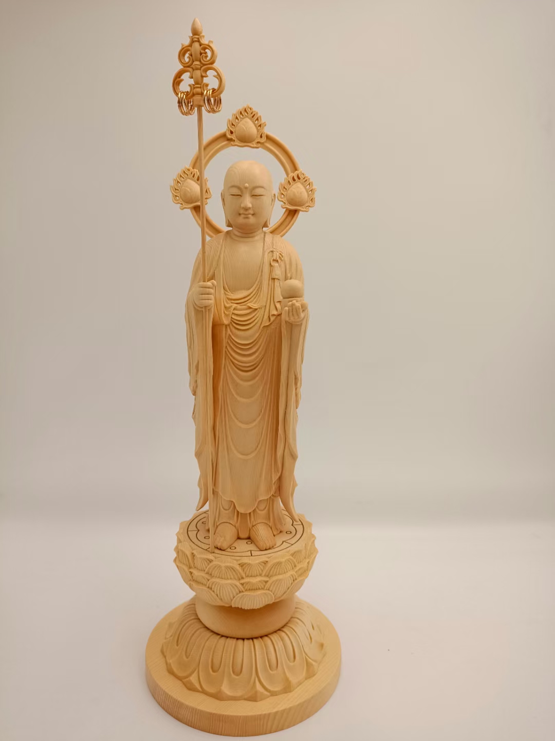 【掌心仏】地藏王菩薩 檜木 仏像 置物 供養品 職人手彫り 工藝品 仏教美術L1580-680 掌心仏地藏王菩薩 檜木 仏像 置物 供養品 職人手彫り 工藝品 仏教美術