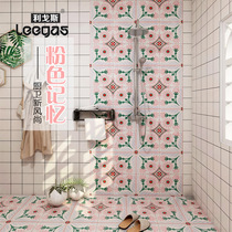 European vintage tiles kitchen toilet floor pink floor tiles non-slip balcony tiles antique tiles wall tiles 300