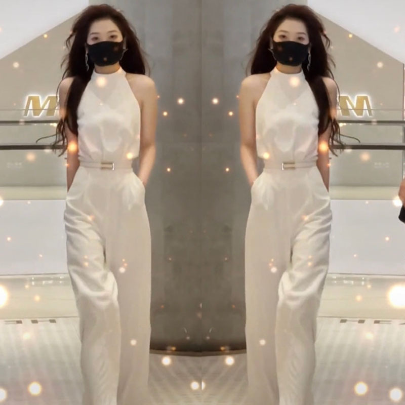 Trendy Internet Celebrity Jumpsuit for Women, Summer 2022, Stylish Neck-Halter Design, Off-Shoulder, High-Waisted, Slimming Jumpsuit Trendy Internet Celebrity Jumpsuit for Women, Summer 2022, Stylish Neck-Halter Design, Off-Shoulder, High-Waisted, Slimming Jumpsuit