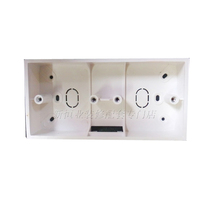  Guili 86 type surface-mounted plastic bottom box double bottom box PVC bottom box Switch socket box Panel installation bottom double bottom box