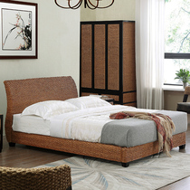 HC701 rattan bed rattan art bed rattan furniture rattan hotel inn furniture bed Southeast Asian pastoral style