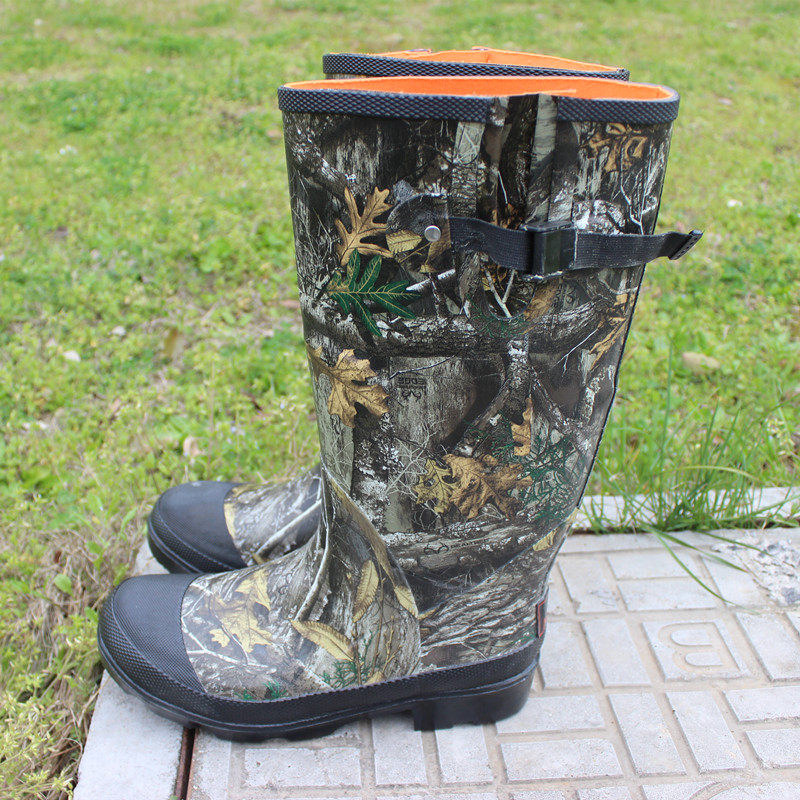 Men's high school rain boots foreign trade XL rubber rain boots fishing reef shoes