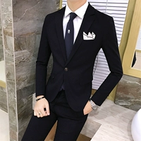 Mùa đông phiên bản Hàn Quốc của những người đàn ông mảnh mai phù hợp với thời trang phù rể thời trang áo vest dạ nam