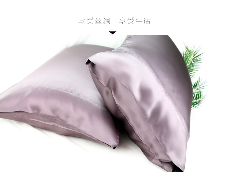 Một chút kén nặng lụa áo gối 100% lụa nguyên chất hai mặt gối lụa đơn dày Độc tải - Gối trường hợp gối chữ c
