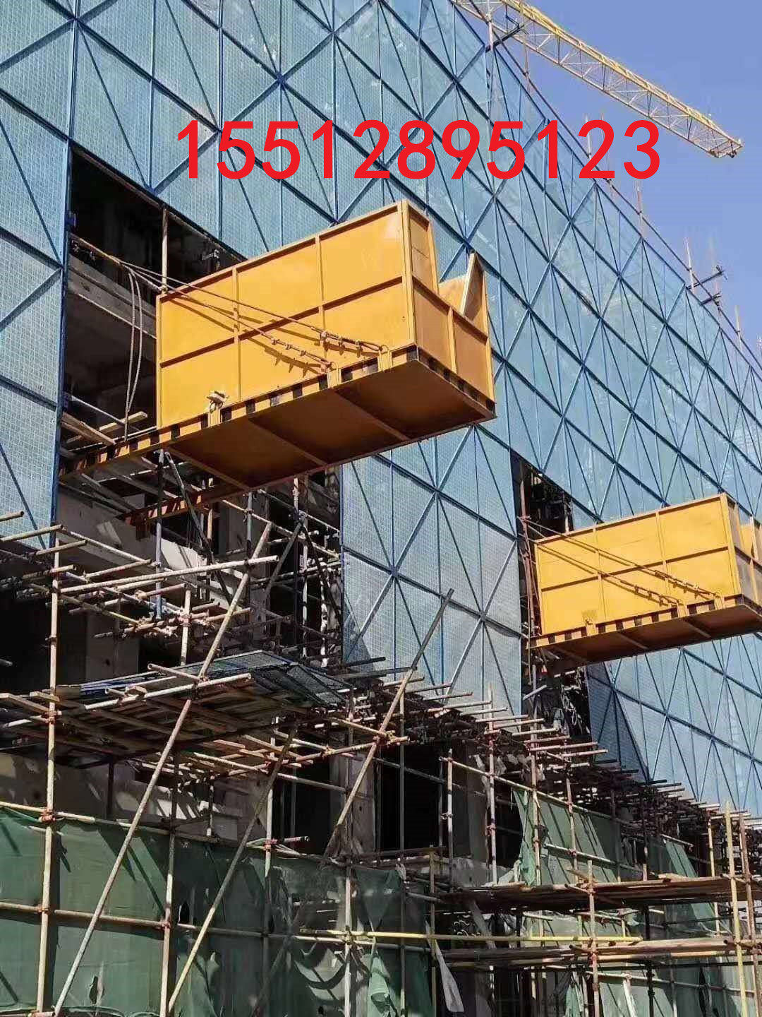 Fabricated discharge platform construction site special aerial work material outer frame flat plate fixing mobile material table