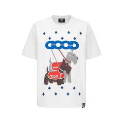 New Good2025Ss Schnauzer Cross Tatami Light Luxury Fashion High-End Printed Short-Sleeved T-Shirt