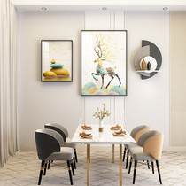 Restaurant decoration painting modern minimalist dining room table background wall creative hanging painting kitchen light luxury atmospheric murals