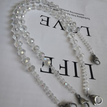 Glass crystal shoulder straps costume dress button beading