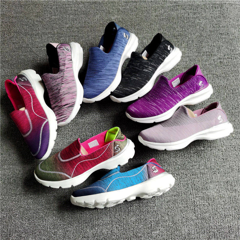 Foreign trade factory leak detection women's casual sports shoes low top shallow mouth soft bottom comfortable and light slip-on mother shoes