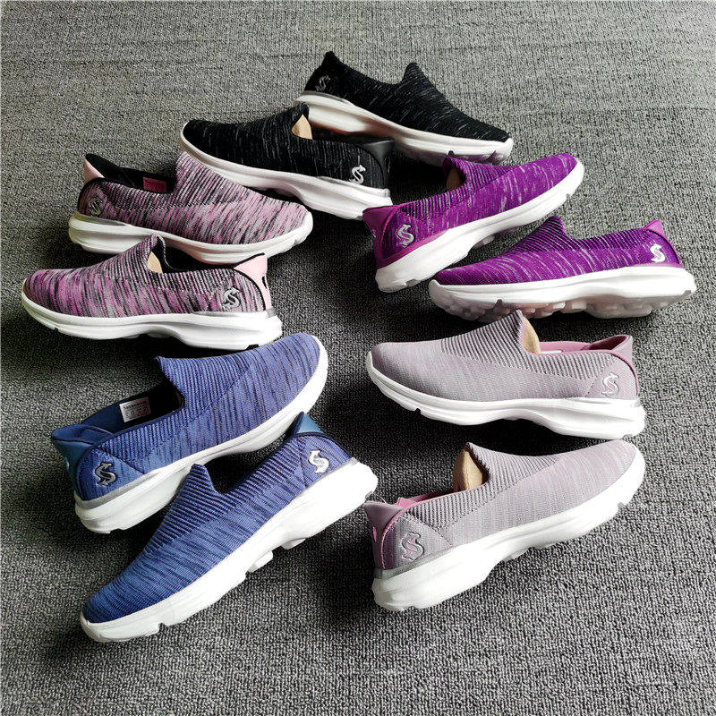Foreign trade summer factory tail goods women's casual slip-on shoes low top shallow mouth breathable lazy shoes soft bottom light mother shoes