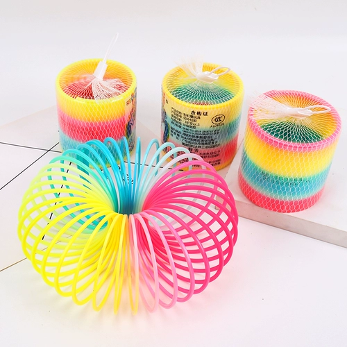 Радужный Слинки, эластичная большая разноцветная игрушка, учит балансу