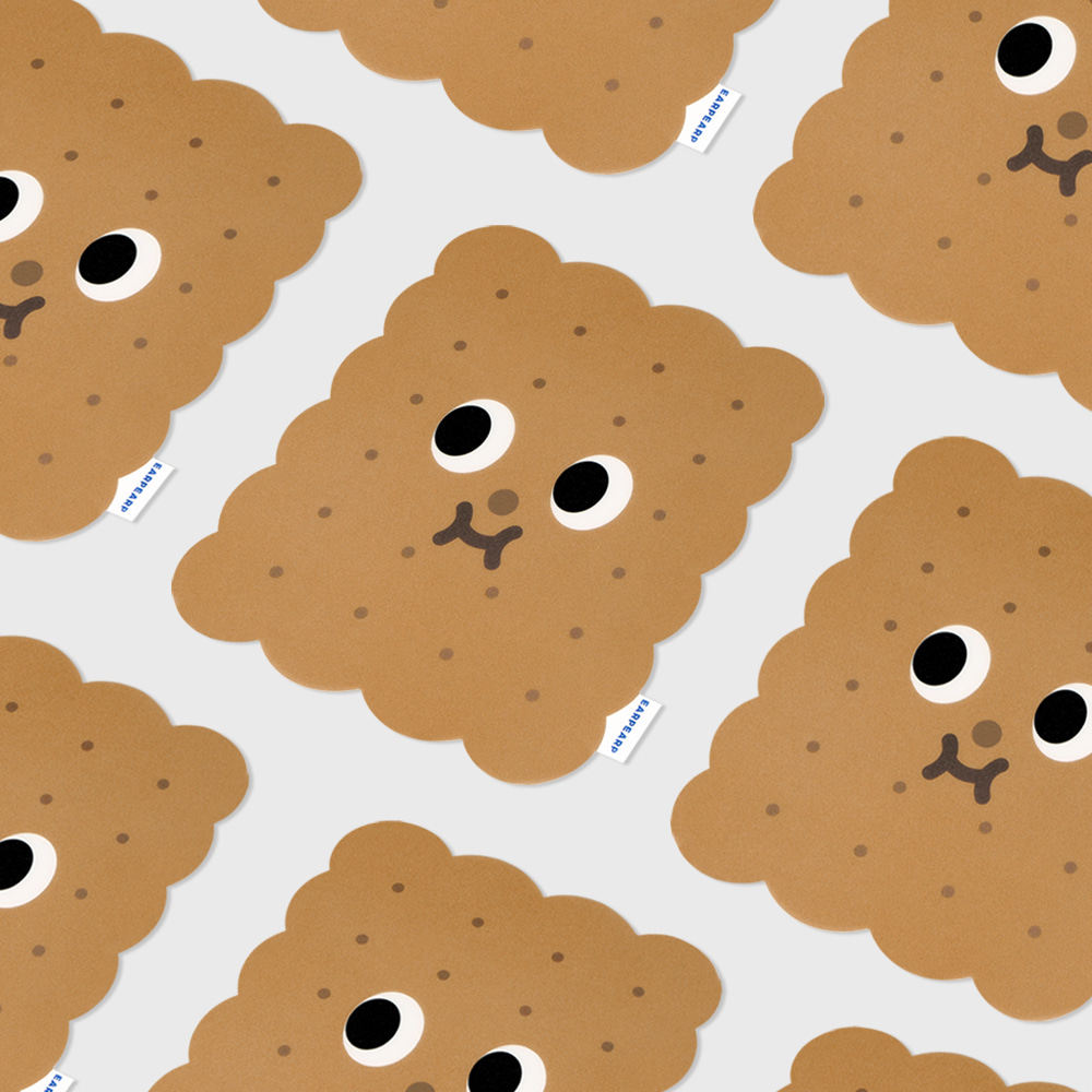 Korean earpearp cute biscuit slip rat cushion creative computer sliding mouse cushion small bear PVC cup cushion mat