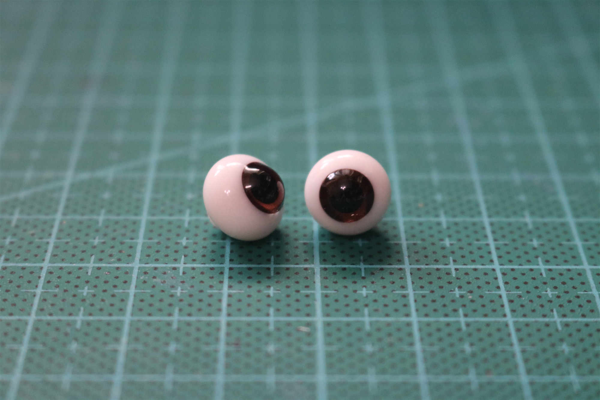 Bjd ob11 clay baby glass eyeball 10mm with handle (low arc) dark brown pupil black pearl normal iris