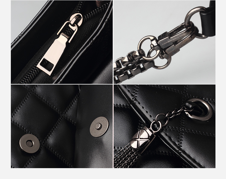 Túi 2018 thu đông sóng mới túi nữ bình thường chuỗi hình thoi túi xách túi đeo vai baodan túi tua rua ví charles & keith