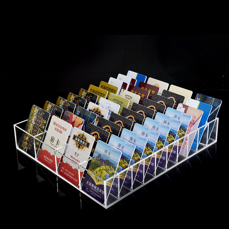 Hotel room card dogg storage box countertop sorting classification business card membership card bank card ID card plastic box