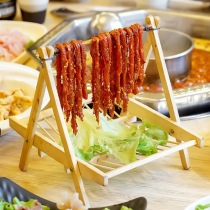 Duck sausage rack bamboo rack creative tableware hanging goose sausage plate hot pot special beef and mutton barbecue rack basket small bamboo basket