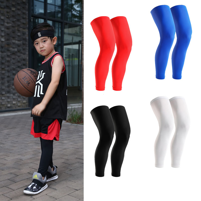Summer basketball children kids football breathable ice silk knee cover sports women and men ultra-thin primary school cool leggings