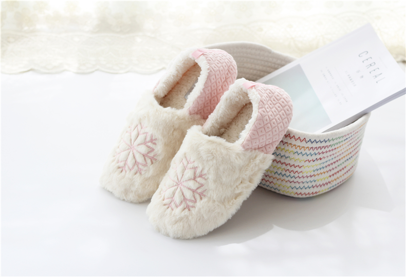 Giày mặt trăng mùa xuân và mùa thu dép cotton mùa đông nữ mềm ở nhà giày trong nhà câm cộng với nhung ấm túi dày có dép dép đi trong nhà cho bé gái