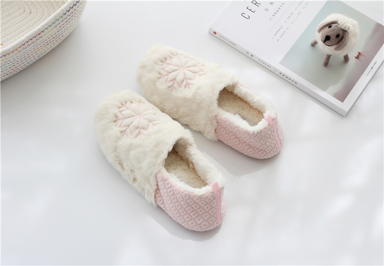 Giày mặt trăng mùa xuân và mùa thu dép cotton mùa đông nữ mềm ở nhà giày trong nhà câm cộng với nhung ấm túi dày có dép dép đi trong nhà cho bé gái
