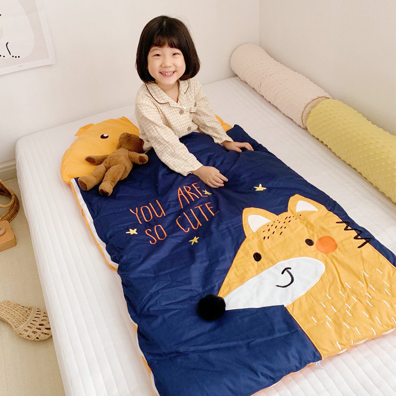 Neonatal sleeping bag anti-kick by baby pure cotton quilt autumn and winter season general thicking children kindergarten artifact