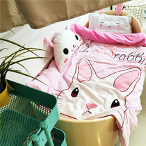 Baby spring autumn season full cotton bed bedding three sets to make quilt cover bed linen kit newborn child baby girl