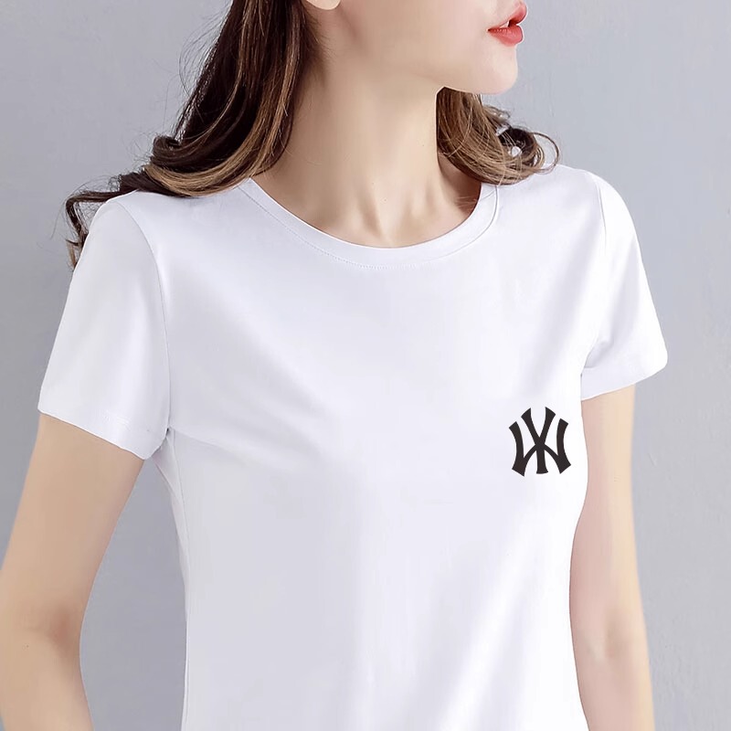 Fashionable Short-Sleeved T-Shirt for Women 2025 Summer New Korean Style Modal White Pure Cotton Simple Bottoming Round Neck Top