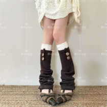 Sweetheart EGG original summer slimming pile socks retro button splicing socks hot girl subculture leg covers