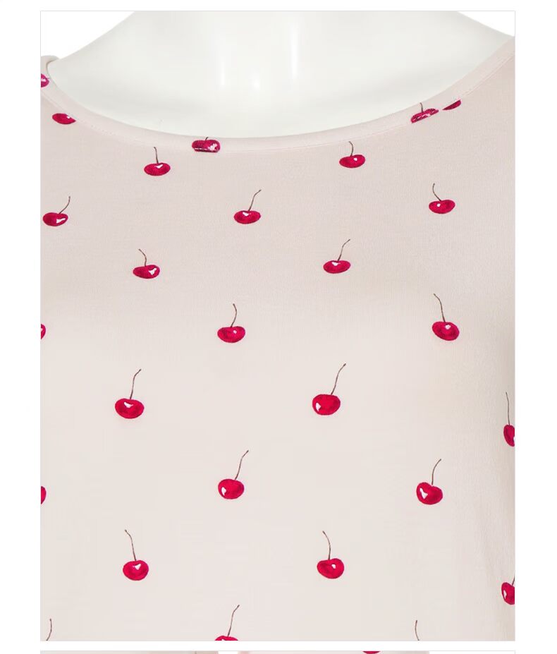 Gelato pique2018 mùa đông mới nữ cherry in đồ ngủ dài tay mềm mại hàng đầu PWCT185226 đồ bộ kiểu