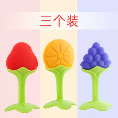 Bite banana baby gear fixer baby tooth stick giraffe fruit and vegetable music silicone can be boiled toy food grade Music