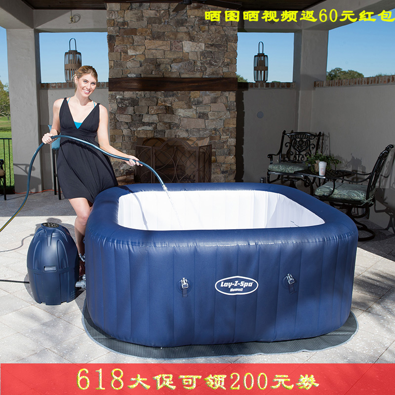 Inflatable Heated bath Massage Home pool spa Surf Adult folding couple bath Hot spring pool