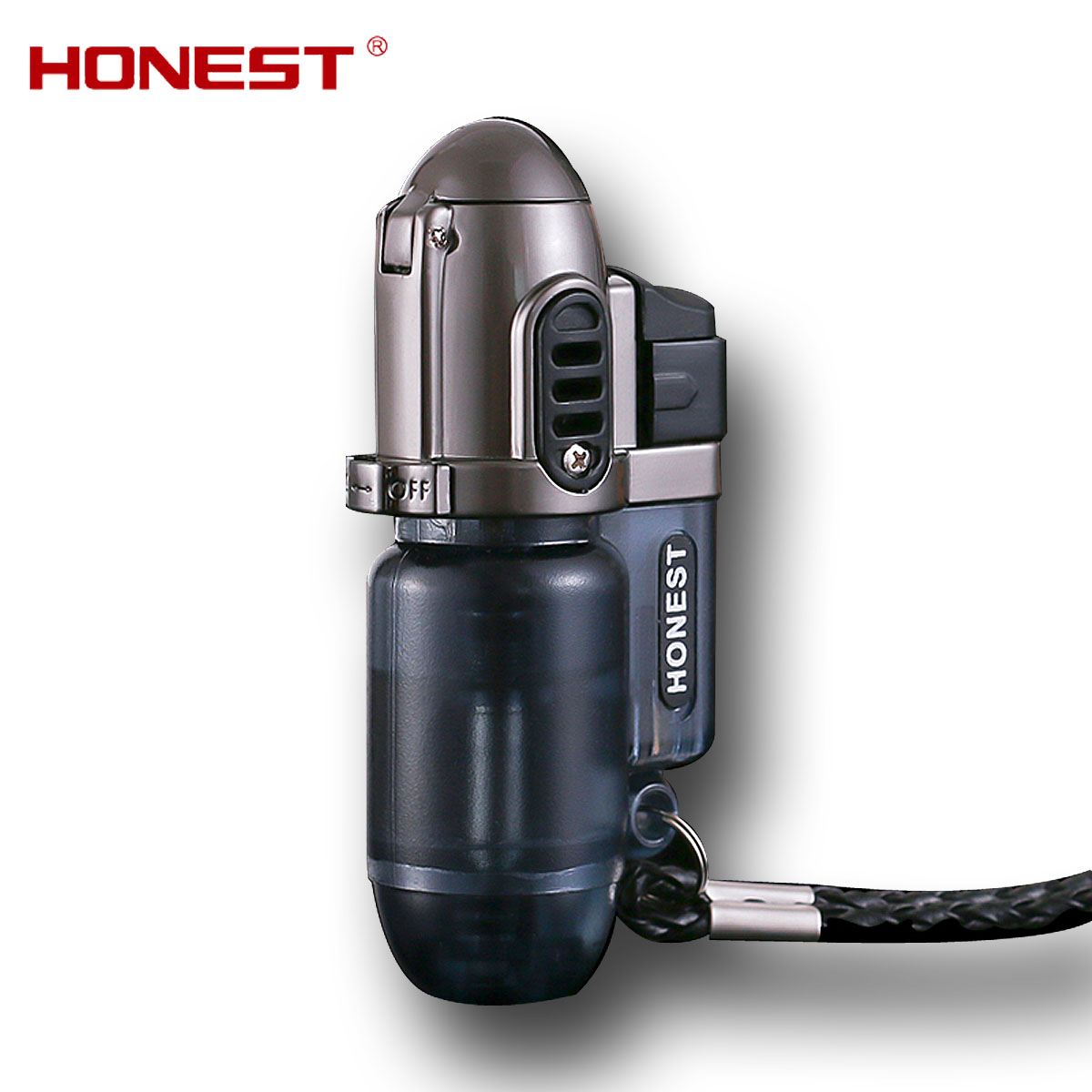 Small mini spray gun straight into windproof inflatable fixed fire men's portable personality gas cigar pipe lighter