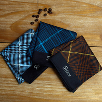 (Cool Pa)new mens business handkerchief classic houndstooth tide original design handkerchief cotton sweat-absorbing practical