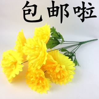 Chrysanthemums are placed in the cemetery to simulate the Tomb Sweeping Festival