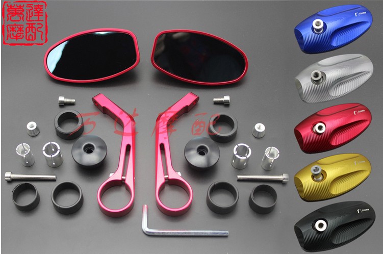 Gương chiếu hậu xe máy Kawasaki Z1000 sửa đổi xe máy Gương chiếu hậu CNC Tay lái cuối 22-25MM phổ kính chiếu hậu xe air blade 125 chính hãng