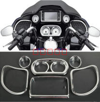 Harei Road Glide 15 -16 Dashboard Decorative pieces Plated Instrument Trim Cover Chrome 6 pieces of cover